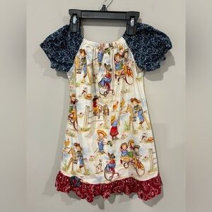 Vintage Farm Handmade Toddler Girl Dress Western